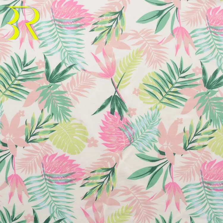 Красивый цветочный дизайн, цифровая печать, полиэфирная ткань спандекс, производство футболок для женщин