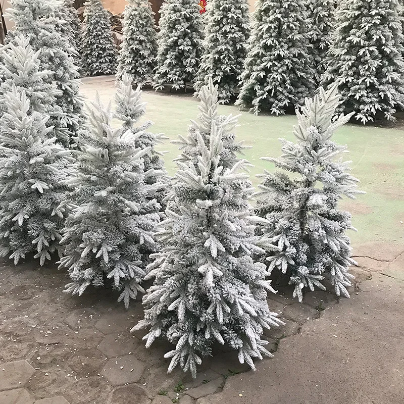 Christmas Decoration 90CM-400CM Flocked Snow Flocked Artificial Christmas Tree For Decoration FW-024689