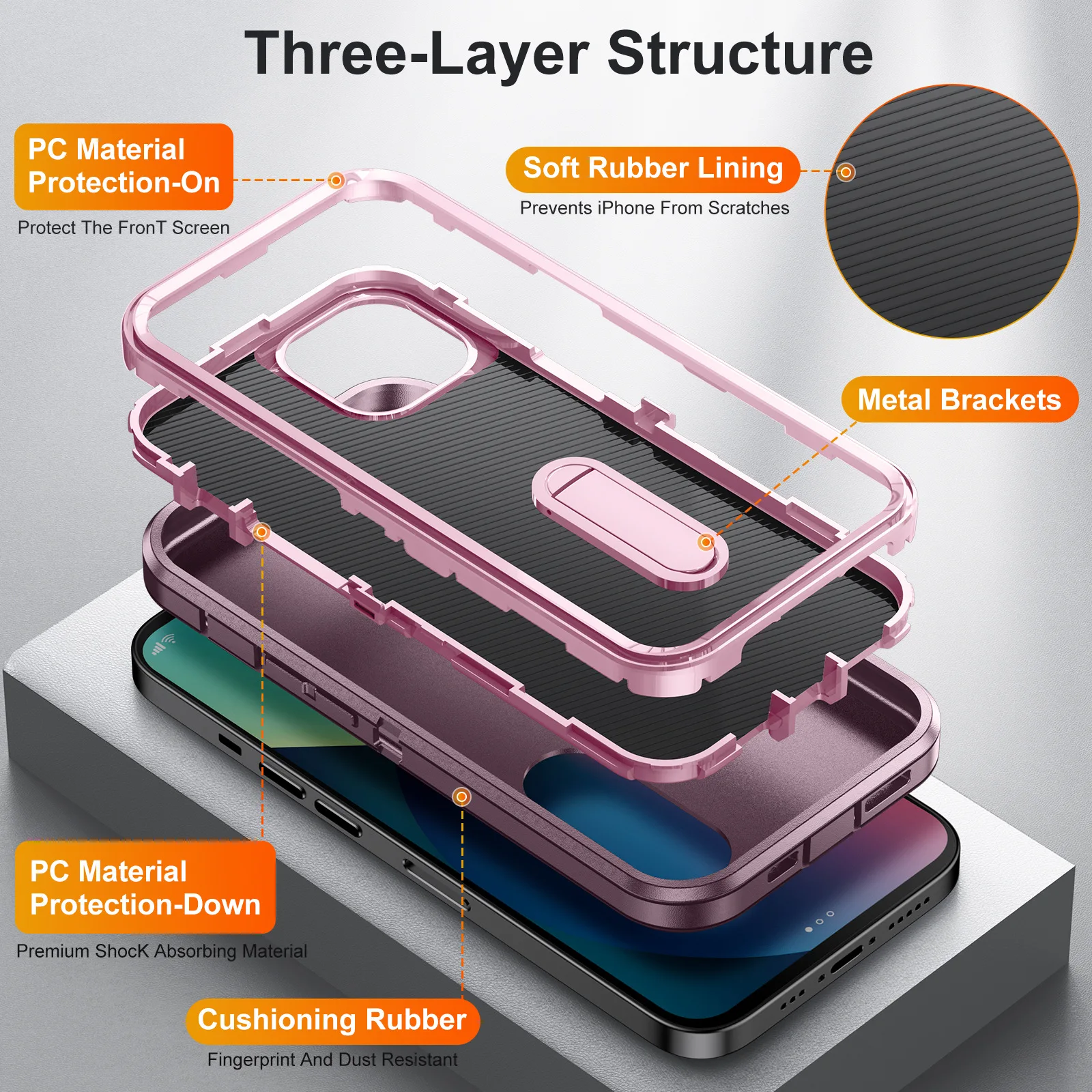 Сверхмощный противоударный Гибридный Прочный чехол otterbox для iPhone 14 Pro Max 13 подставка-держатель