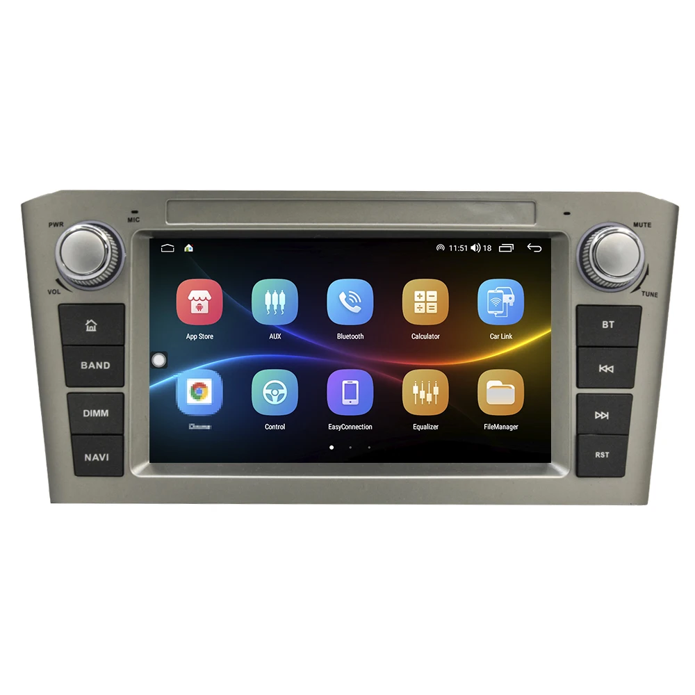 2 Din Android Car Radio For Toyota AVENSIS Car Stereo Automotive Multimedia Video DVD Player GPS Navigation Carplay