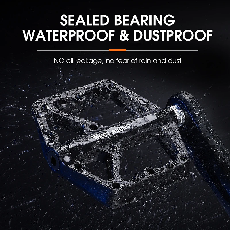 Велосипедная педаль WEST BIKING, усиленная стекловолокном, устойчивая к дождю, пыле-и ультрафиолету, 6 цветов