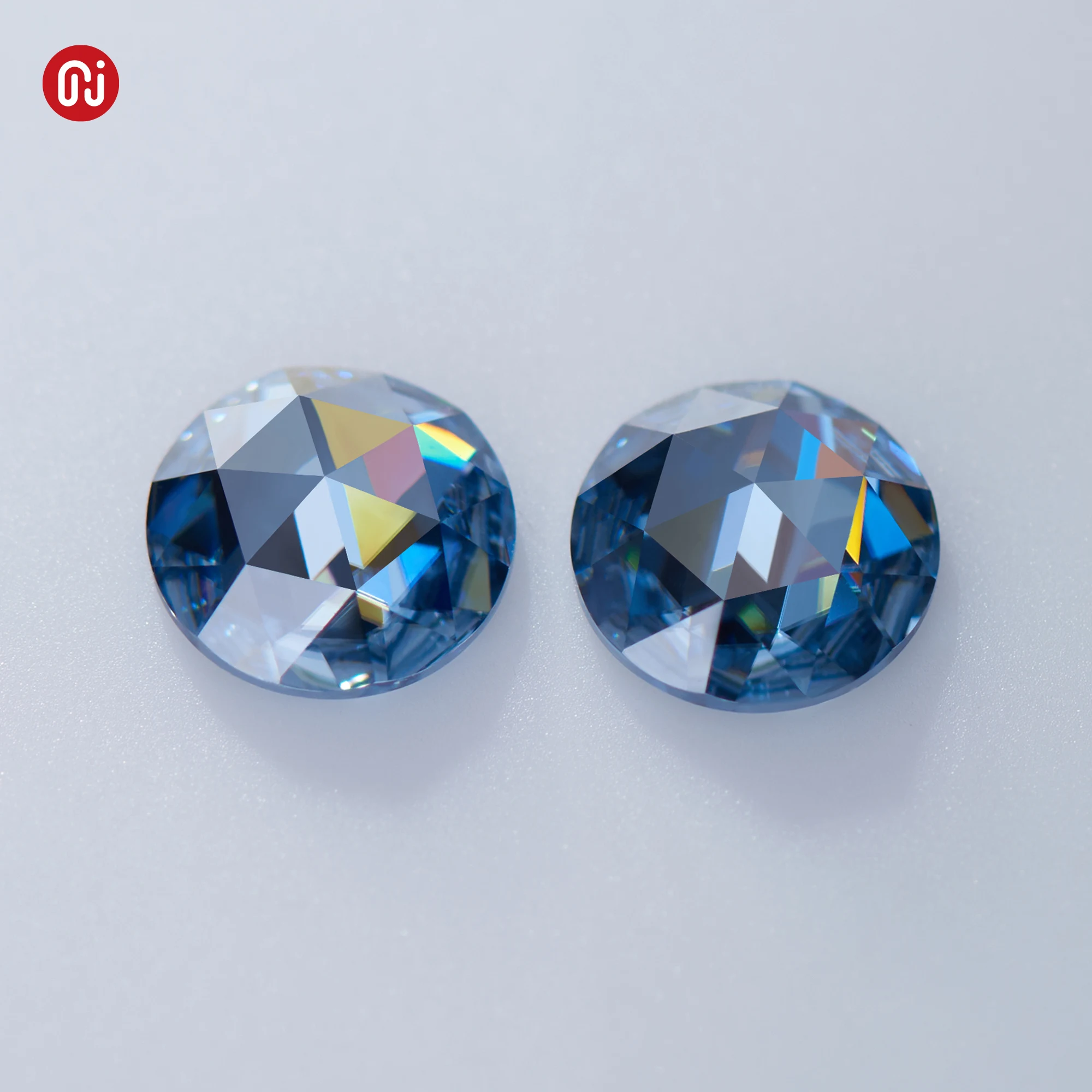 GIGAJEWE Blue Rose Cut VVS1 Moissanite Stone Loose Gemstone Loose Moissanite wedding gifts, Christmas Gifts,Wedding gift