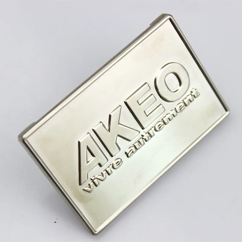 High Quality Logo Plate Metal with Prong on Back