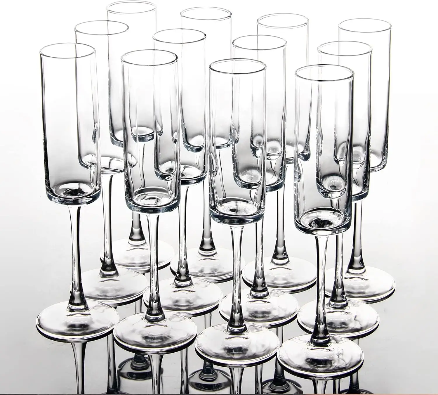 Wholesale Elegant Square Champagne Glasses Stemmed Champagne Flute Goblet Sparkling Wine Glasses for Wedding Party Birthday Bar