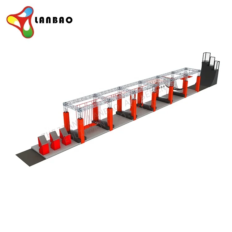 Most Popular High Quality Customized Large Professional indoor trampoline kids park Ninja Warrior playground equipment for sale