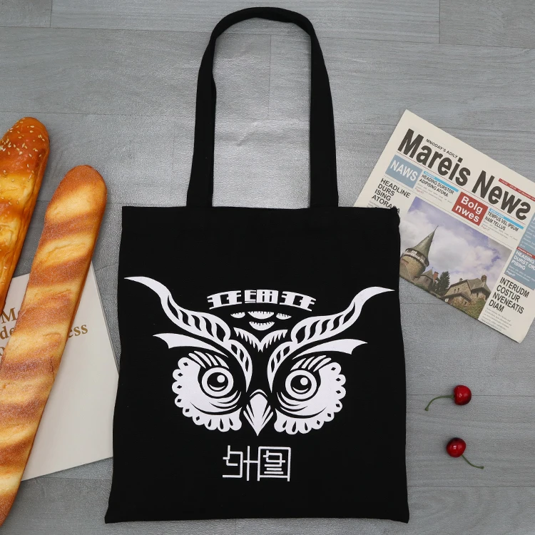 custom black canvas bag canvas beach tote bag sac toil de jut wholesale reusable shopping bags