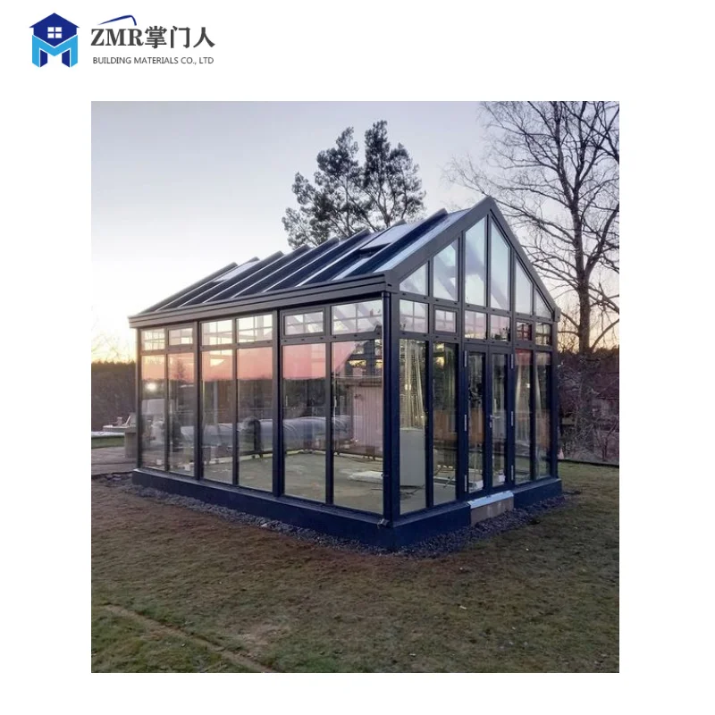 Independent Green House Aluminum Alloy Laminated Glass European style Custom Outdoor Sale sun room