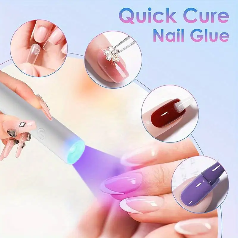 New Custom Logo  Cost-effective Rechargeable Led Gel Polish Portable 3W Led Light Nail Dryer Fast Curing Mini UV Led Nail Lamp