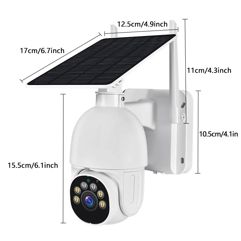 Solar Panel Battery Lights CCTV Surveillance Camera WiFi 2.4GHz Solar Camera 1080HD  PIR motion sensor camera