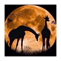 Giraffe Moon Full Round Diamond Painting Kits Diy 5D Wholesale Beautiful