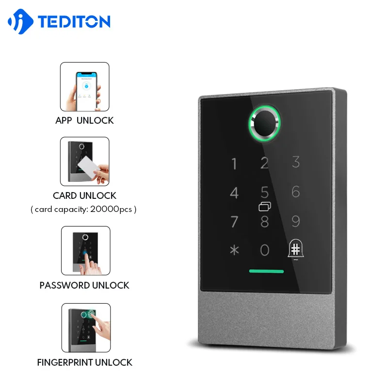 Waterproof Outdoor Wifi Remote Control Standalone Door Access Control Card with Keypad