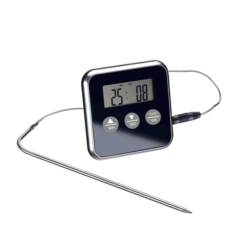 KH-TH005 Long Probe Magnetic Meat Countdown Kitchen Timer Digital Food Thermometer Digital Cooking