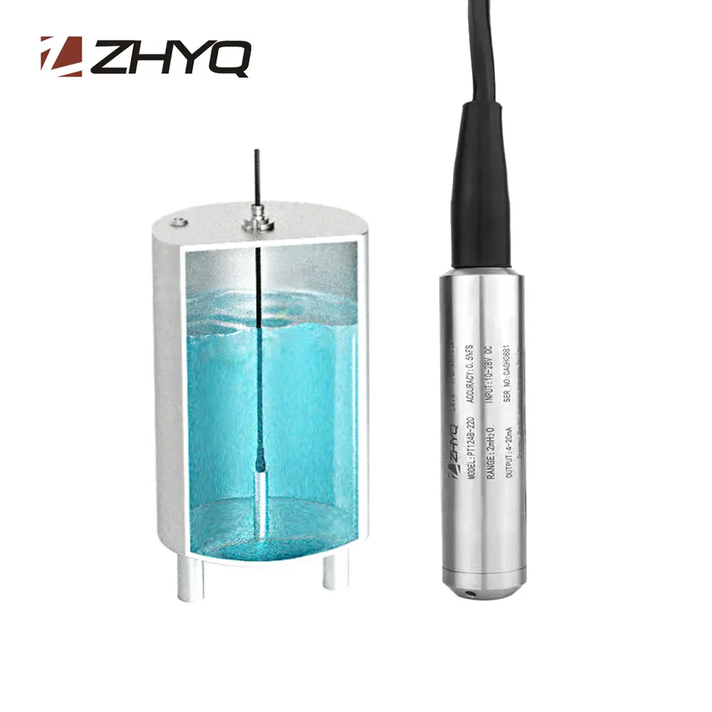 Погружной непрерывный датчик уровня воды ZHYQ RS485 4-20 мА для