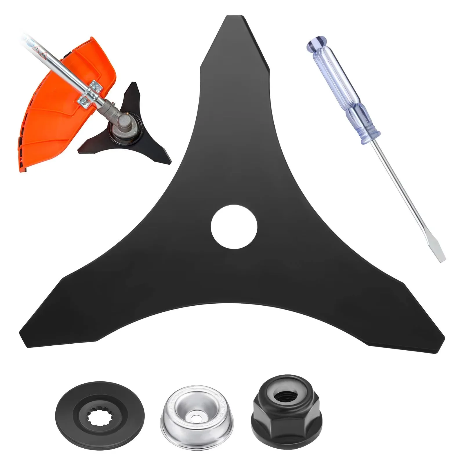 3 Teeth Carbon Steel Brush Cutter Blades Grass Cutter Blade Trimmer Head for Glass Cutting