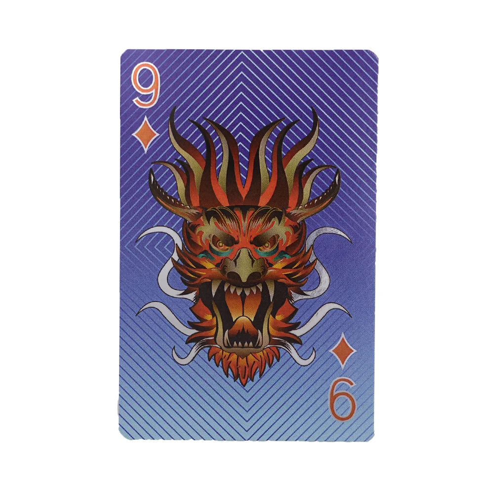 Design Unique Double-Sided Printing luxury marked logo black waterproof plastic magic gold playing cards