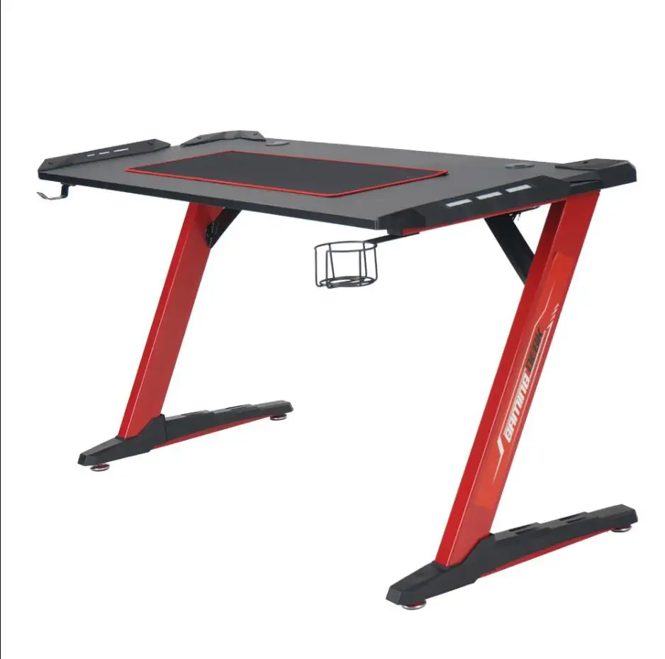 Лидер продаж 40 дюймов простой домашний компьютерный компьютер из углеродного волокна игровая настольная станция с крючком для наушников