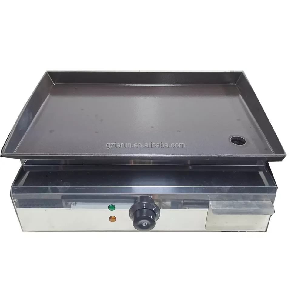 Restaurant Equipment Cast Iron Grill Electric Stainless Steel Counter Top Griddle