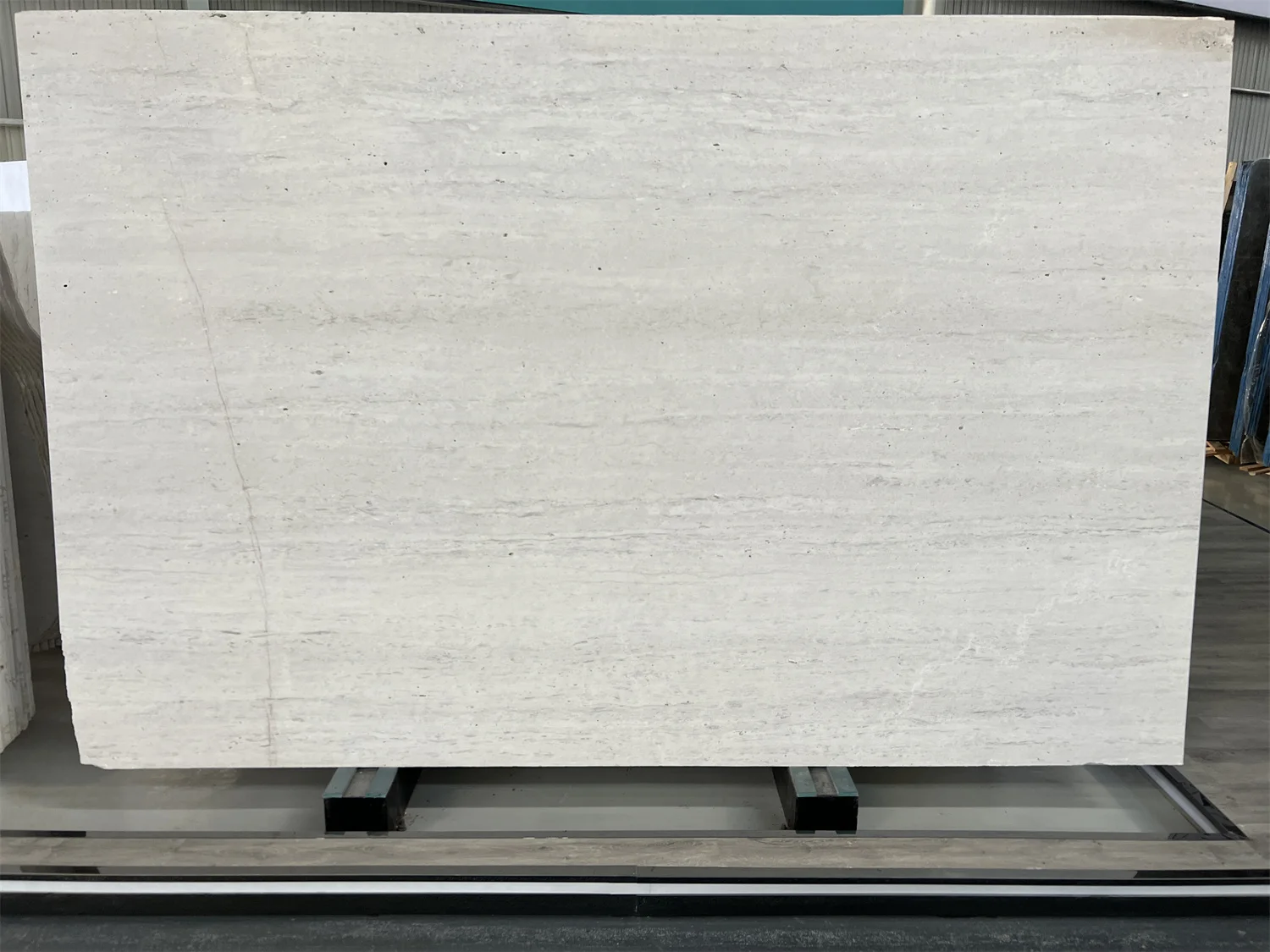 Factory Price Honed Oriental Light Pure Grey Travertine Slab For Interior Exterior Floor Wall Tiles