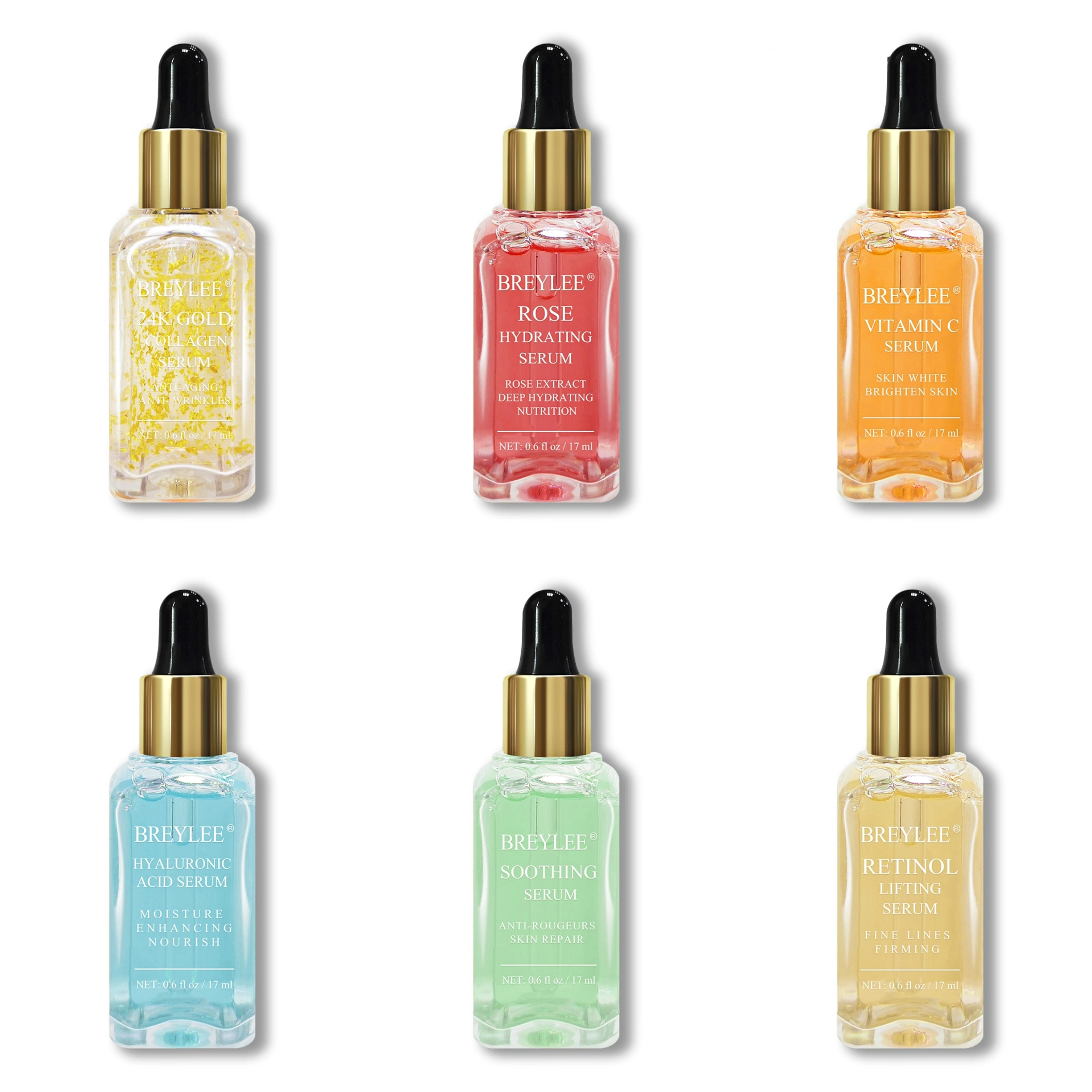 
7 Types Serum Series 17ml Hyaluronic Acid anti-aging Moisturizing Repairing effect 