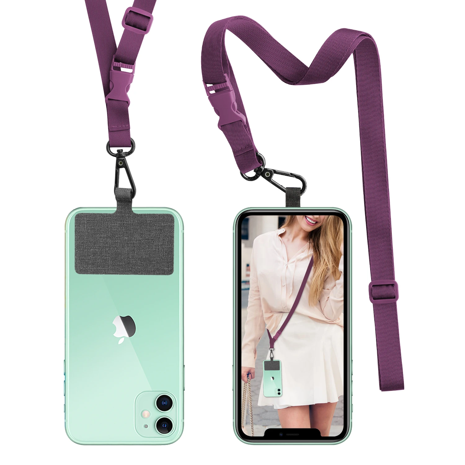 Universal Logo ServiceLength Adjustable Cell Phone Strap,  Shoulder Neck Wearing Mobile Phone Strap