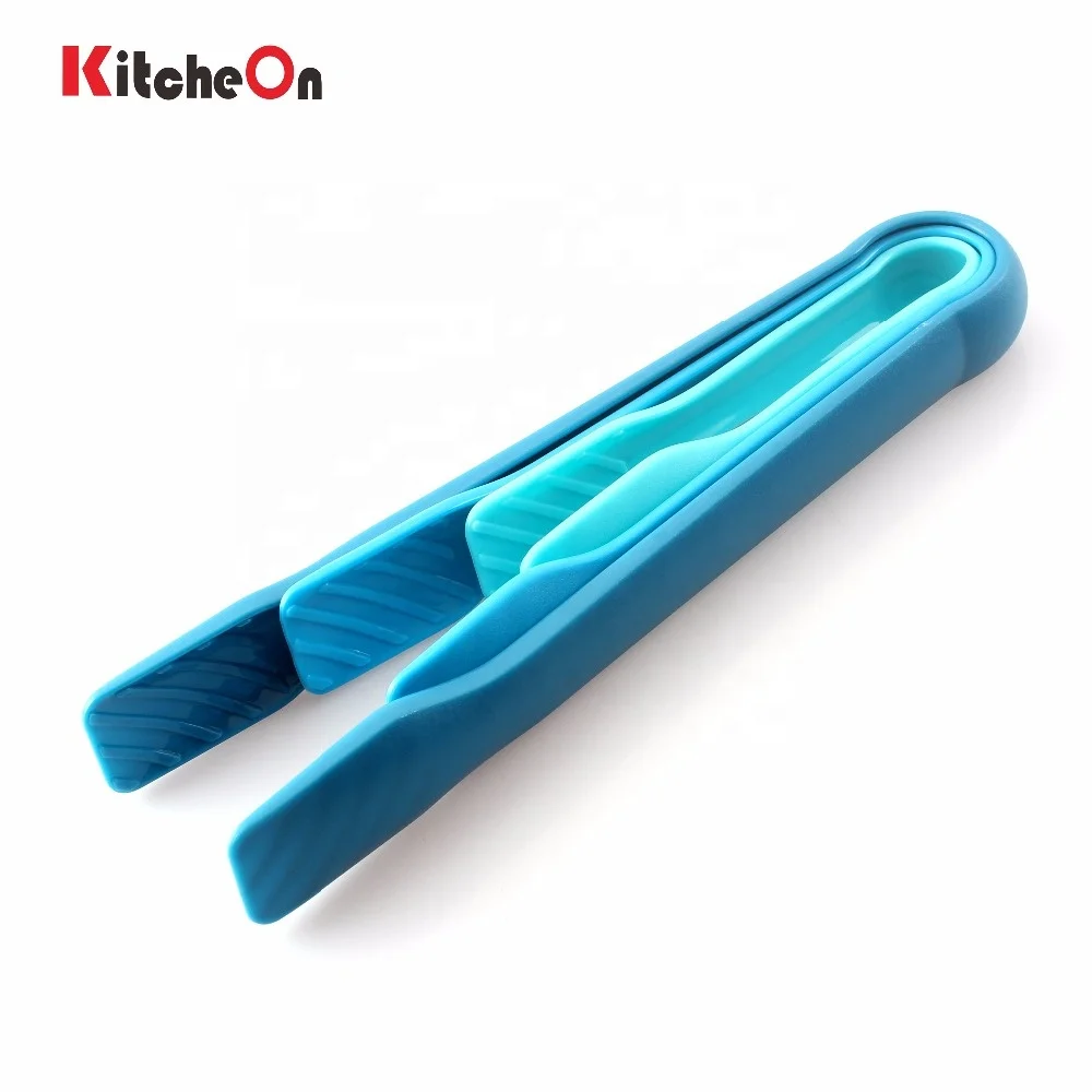 Latest New 3 in 1 Nesting Plastic Kitchen Tongs Set