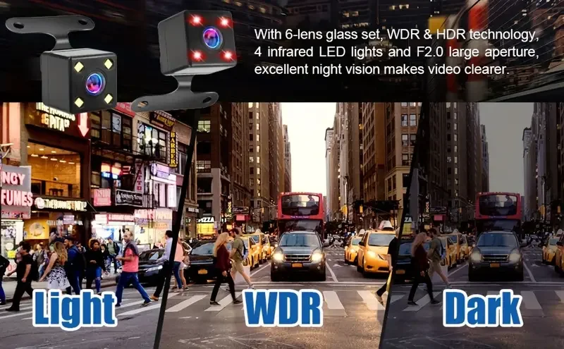 3 Channel Dash Camera A800s HD 4K Full UHD Option 1-Year Warranty Mini Single Lens with Dual Angle 1080p Resolution Toyota Cars