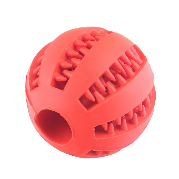 dog teeth molar bounce ball watermelon rubber toy bite clean leakage chewing pet toys