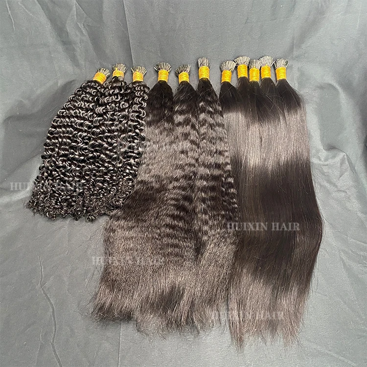 100% Human Hair ,Vendor Cuticle Aligned Unprocessed Raw Virgin Remy i tip hair ,easy attach straight i tip hair extensions