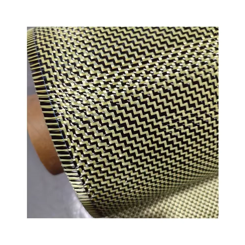 High quality W Shape Carbon aramid Hybrid Carbon Fiber Aramid kevler K29 fabric product Roll