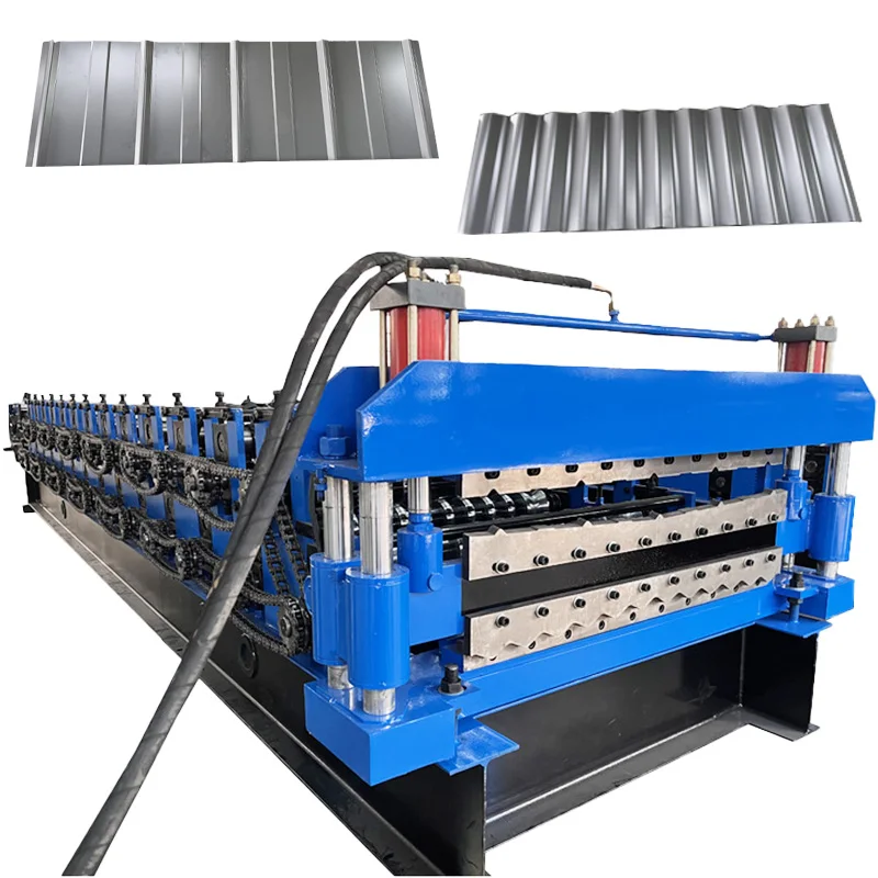 IBR Roof Sheet Making Machine Zimbabwe Double Layer Roofing Roll Forming Machine