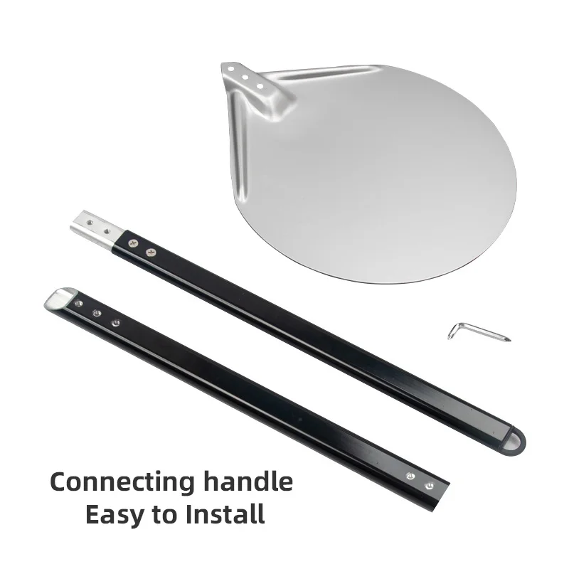 Aluminum Pizza Peel with  Handle 13 inch Blade 33cm pizza shovel customized metal tuning pizza peel paddle ali baba com