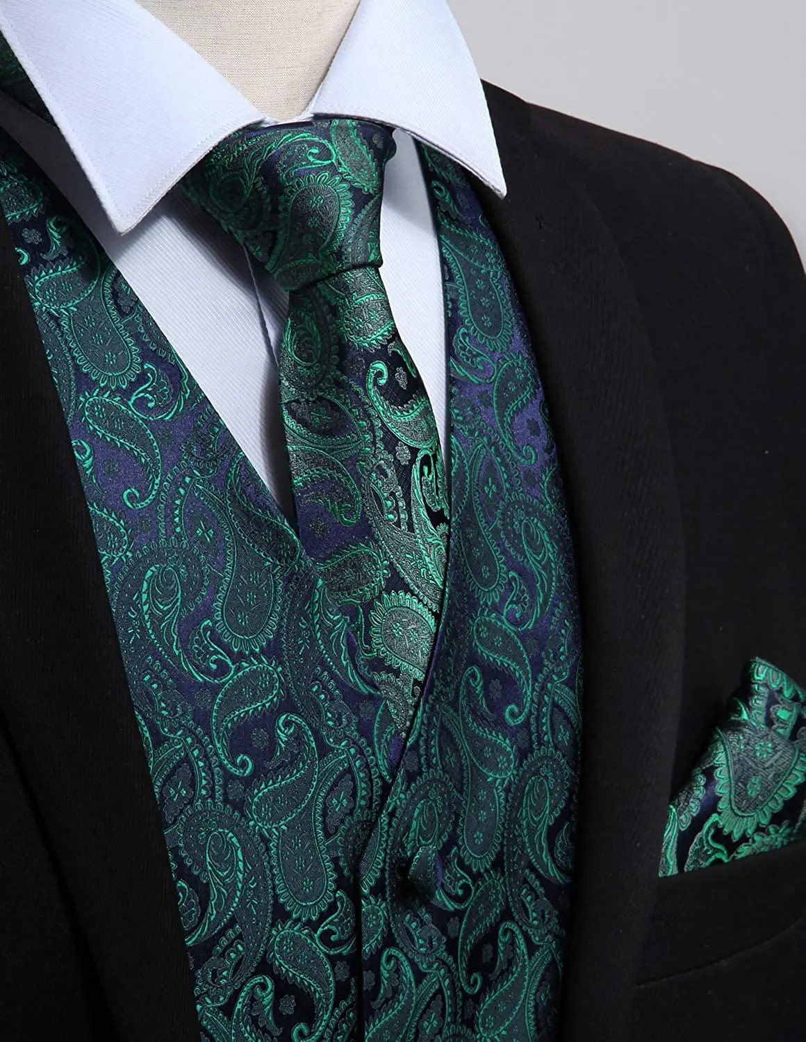 Мужской жилет с галстуком-бабочкой комплект с цветочным узором из жаккардовый галстук платок классический жилет Свадебная вечеринка костюм или смокинг