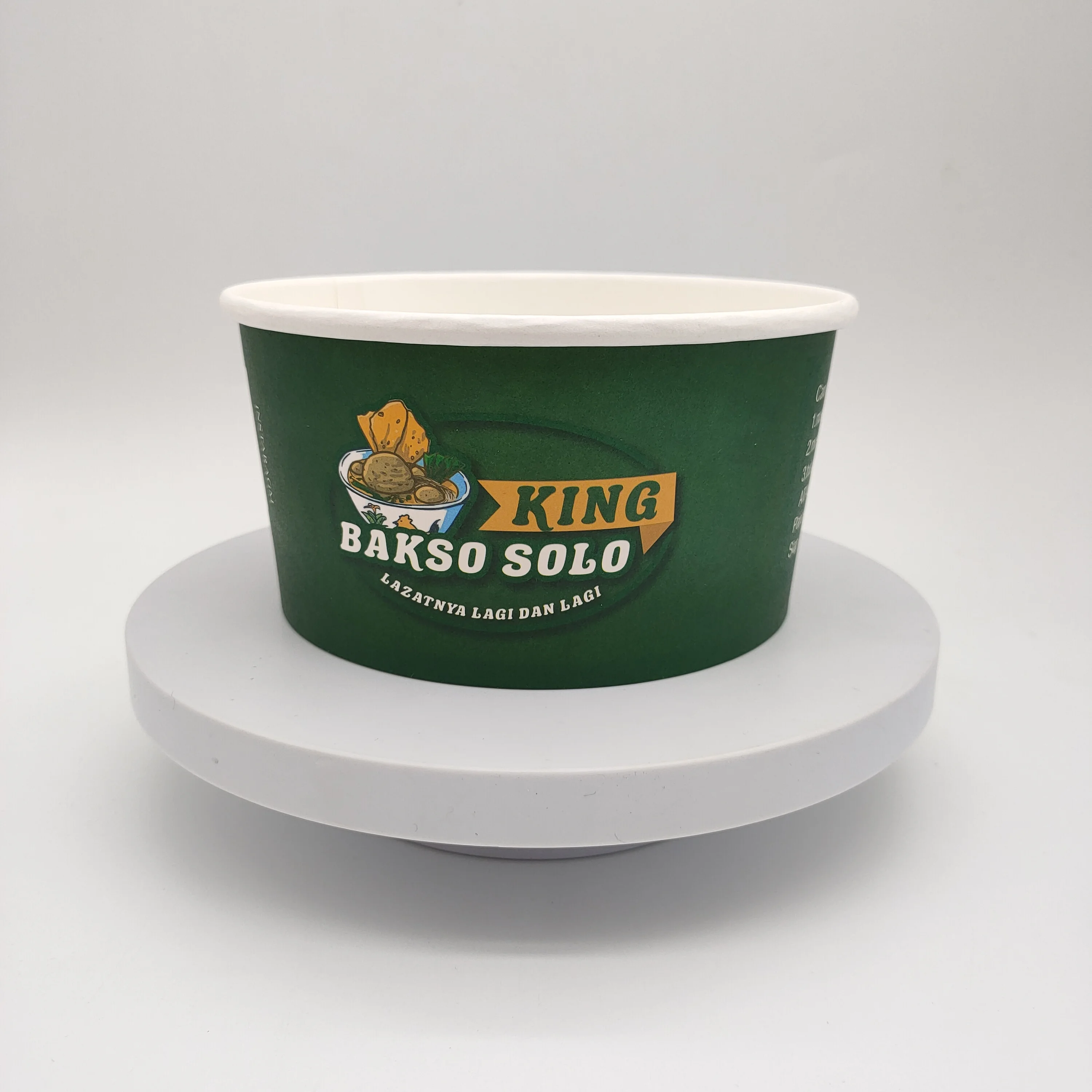 Special Food Malaysia Disposable Paper Ice Cream Cup Paper Soup Bowl With Lid