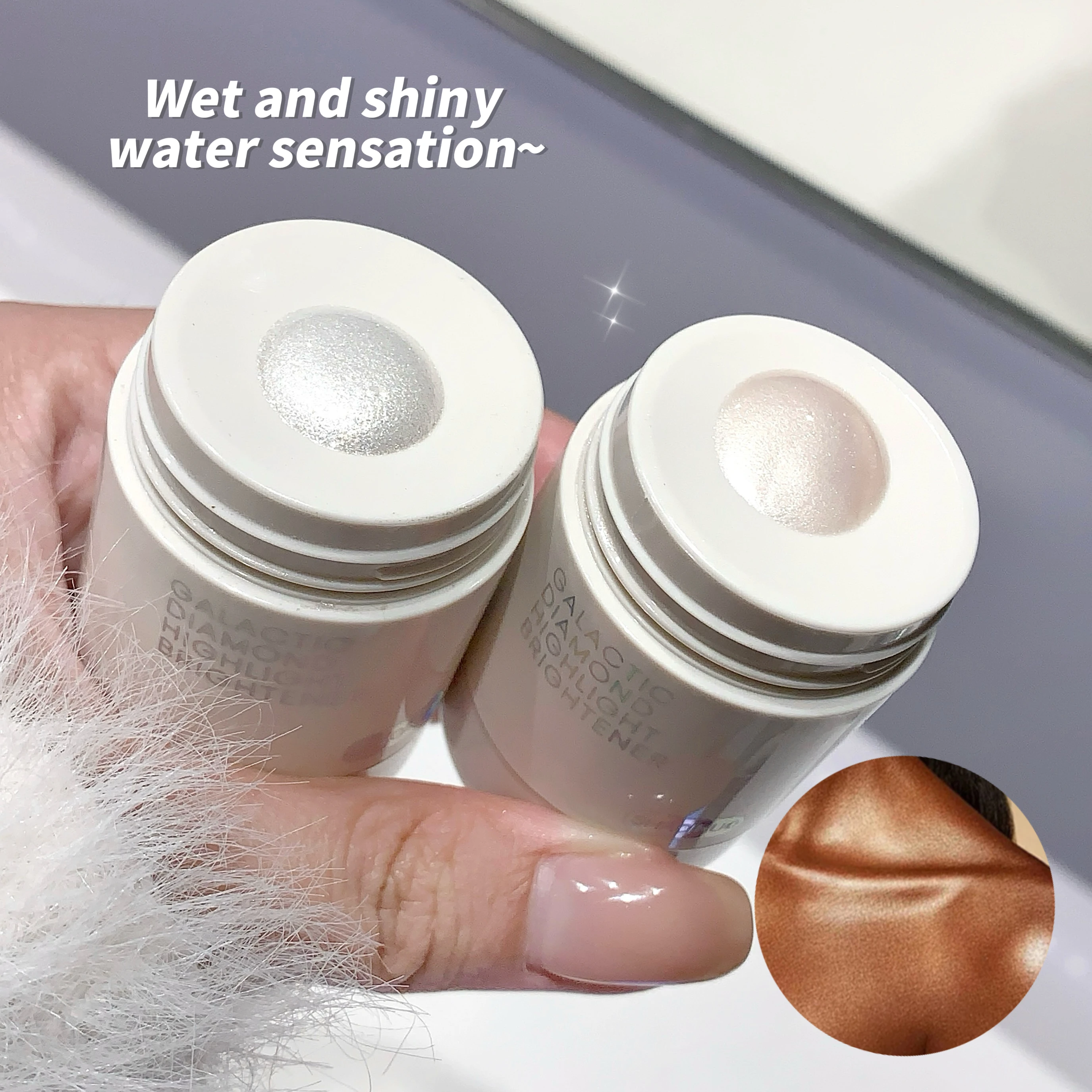SHAQINUO High quality Galactic Star Diamond Highlighter Makeup Pearlescent And Shiny Sparkling Face Luminizer Cream