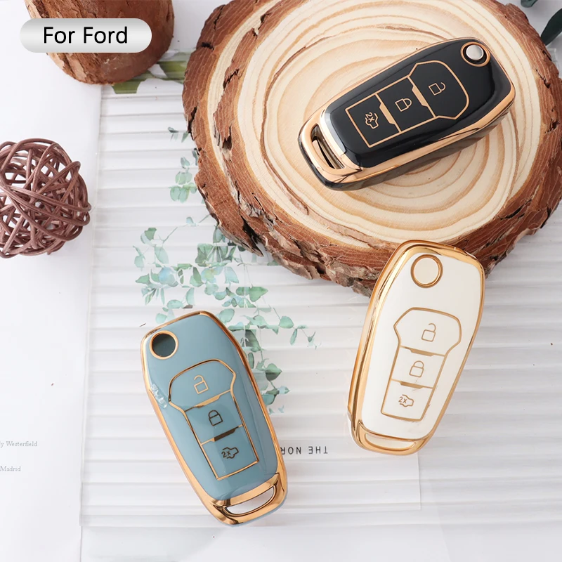 TPU Car Key Case For Ford Range Mustang F150 Mondeo MK3 Focus Fusion Escape Remote Cover Shell Accessories