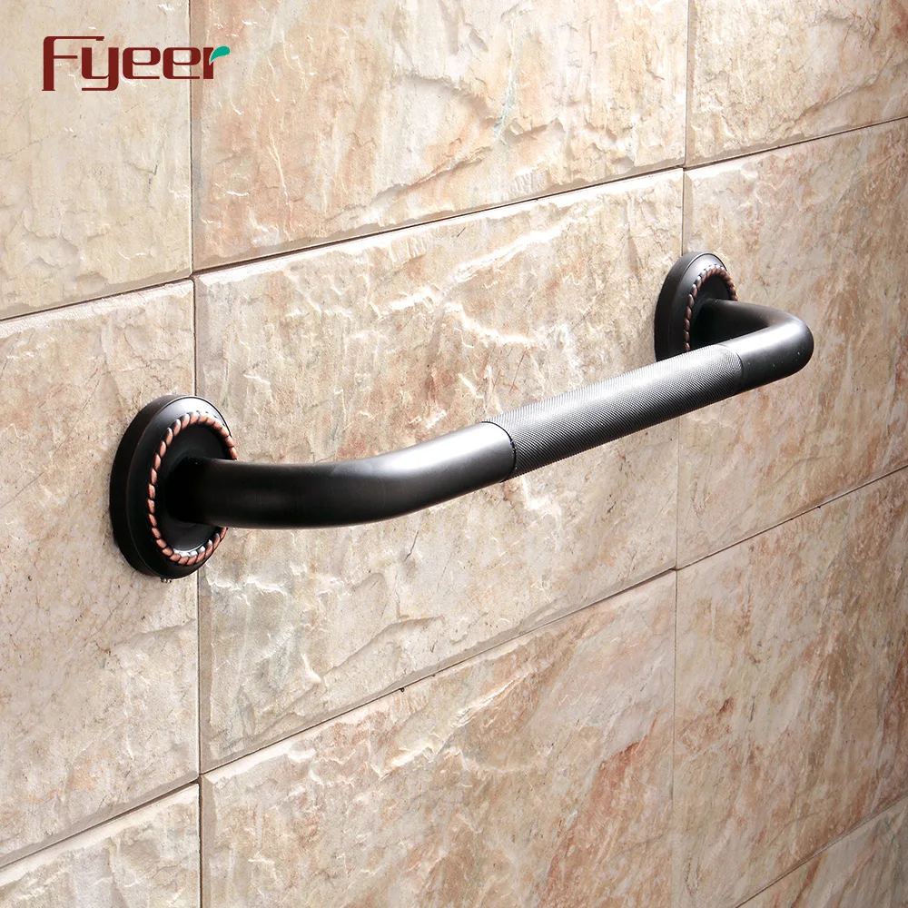Fyeer черная серия аксессуары для ванной комнаты латунные противоскользящие безопасные