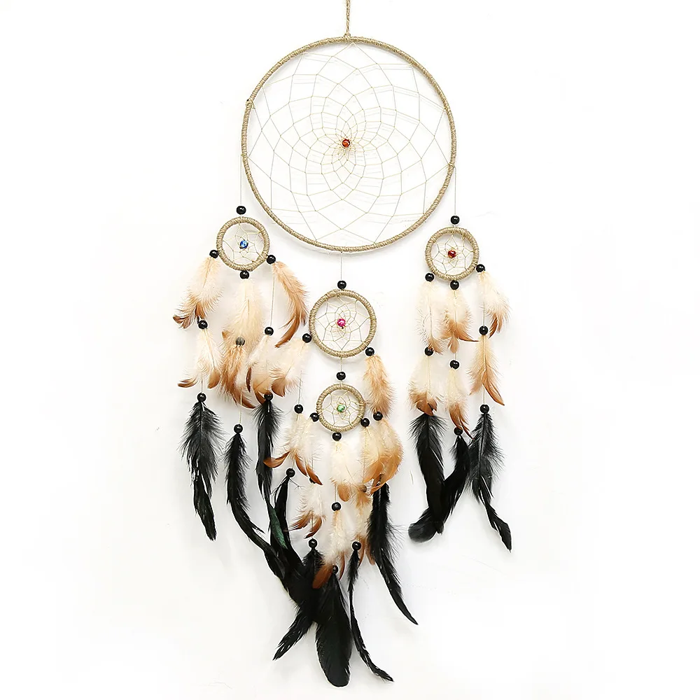 N-181 Tree of Life Dream Catcher Handmade Pink Feather Dream Catchers Mobile Wall Hanging Decor for Kids Bedroom Dorm Room Decor