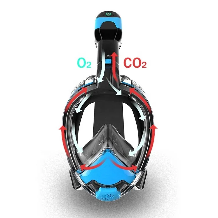 CO2 Reducing Breathing Snorkeling Mask scuba diving suit silicone mask scuba diving mask