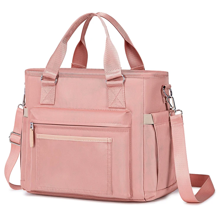 Meal prep tote hand bag women lunch purse pink picnic office custom lunch bag thermal insulated food cooler bag