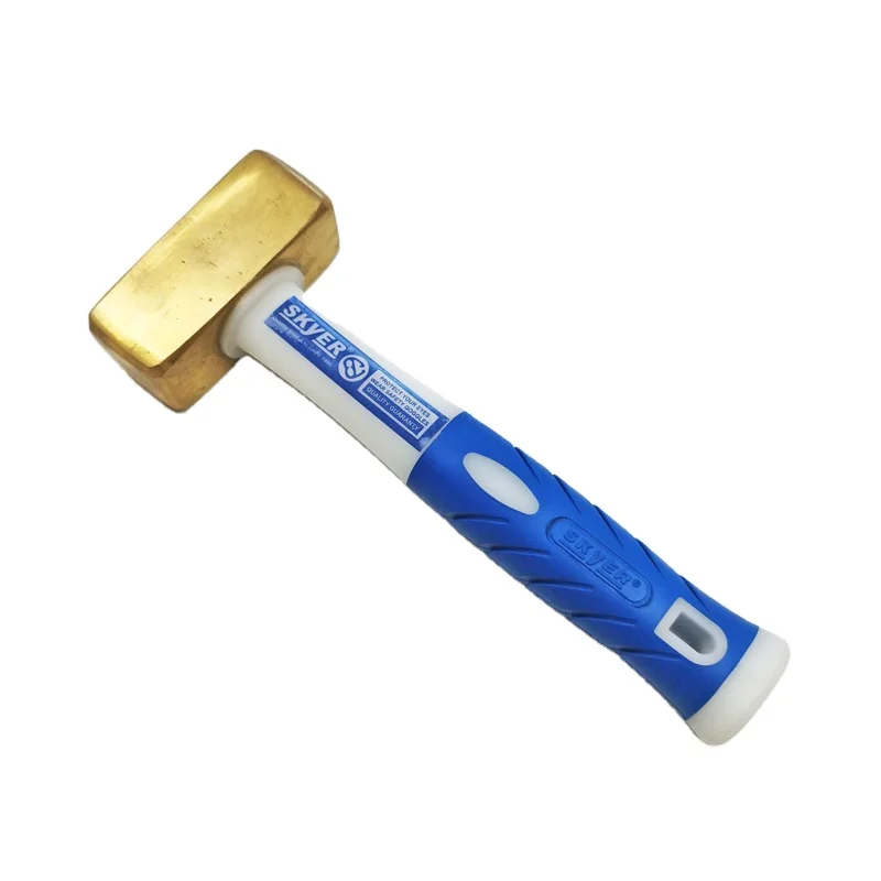 non sparking hand tools brass hammer stone hammer shape copper hammer with fiberglass handlesaler