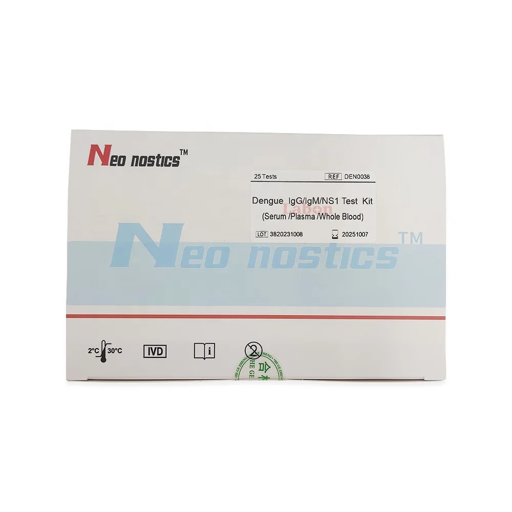 Home Use Dengue Fever Quick Diagnostic Test Kit One Step Rapid Dengue IgG IgM NS1 Test Kit IVD