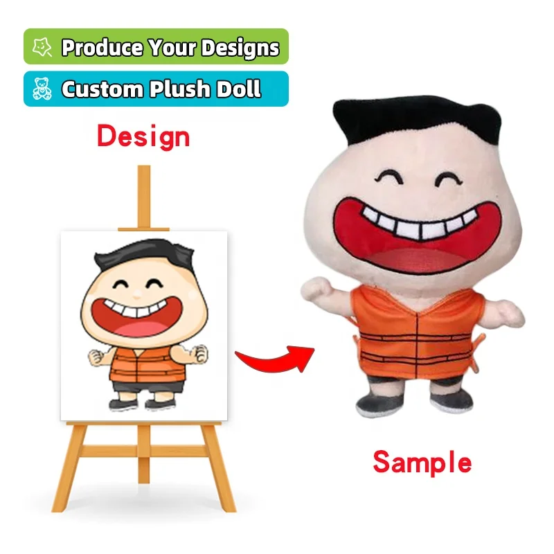 Custom Stuffed Plush Toy Manufacturer Custom Plushie Soft Plush Human Doll Toys