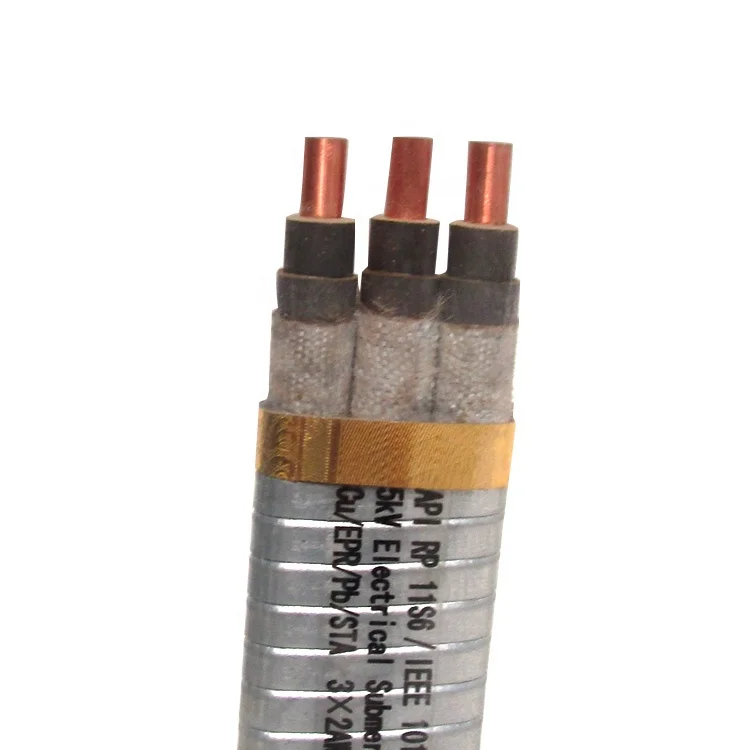5kv 3 ядра погружной насос среднего напряжения ESP плоский кабели
