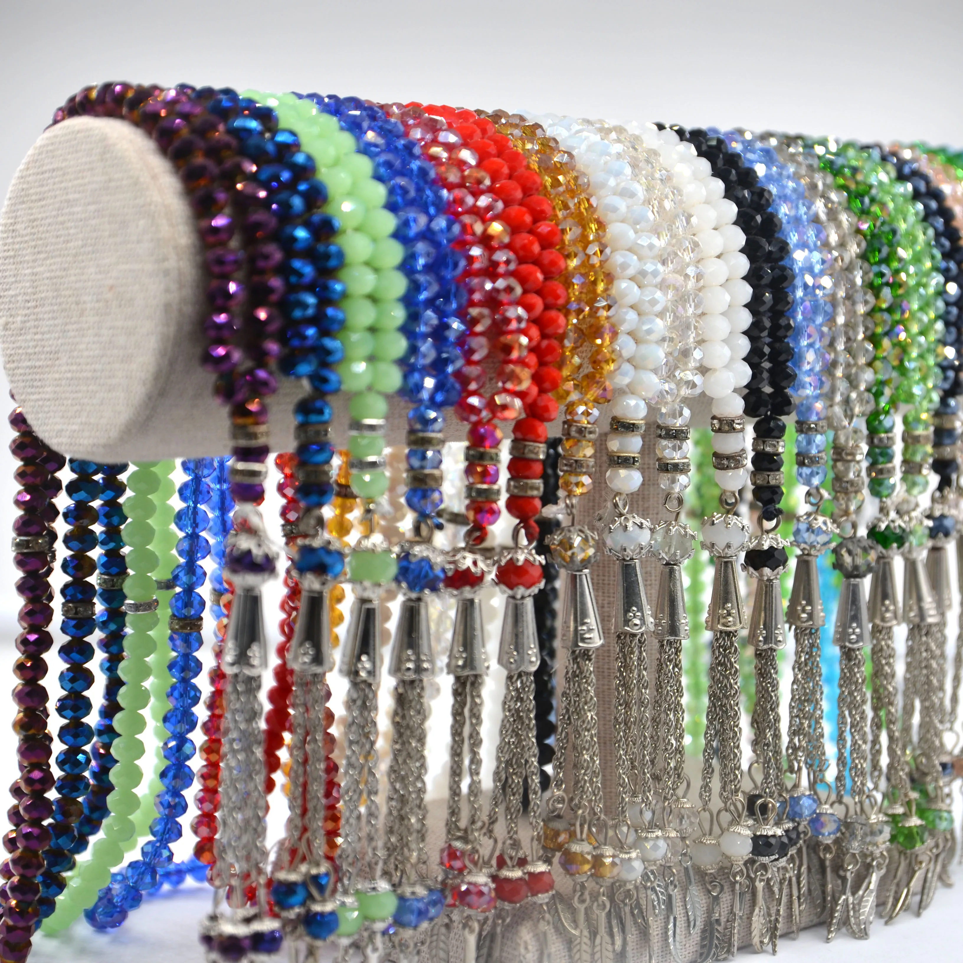 2019   high quality and colorful   women crystal necklace  new design  prayer beads islamic