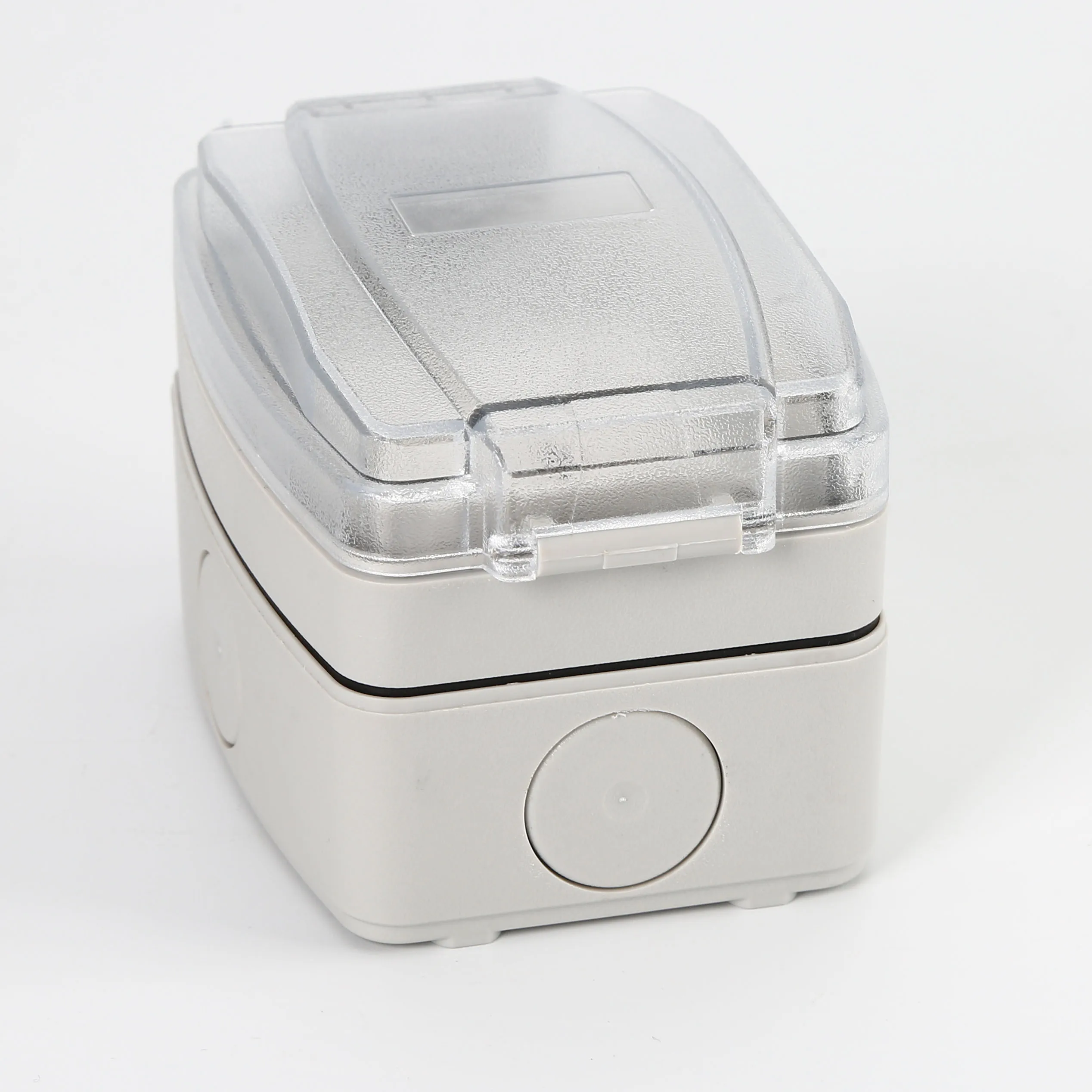 IP66 Electrical European 13A Switch Socket Wall Outlet Cover Transparent Waterproof UK Wall Socket Switch  HT-TC318T