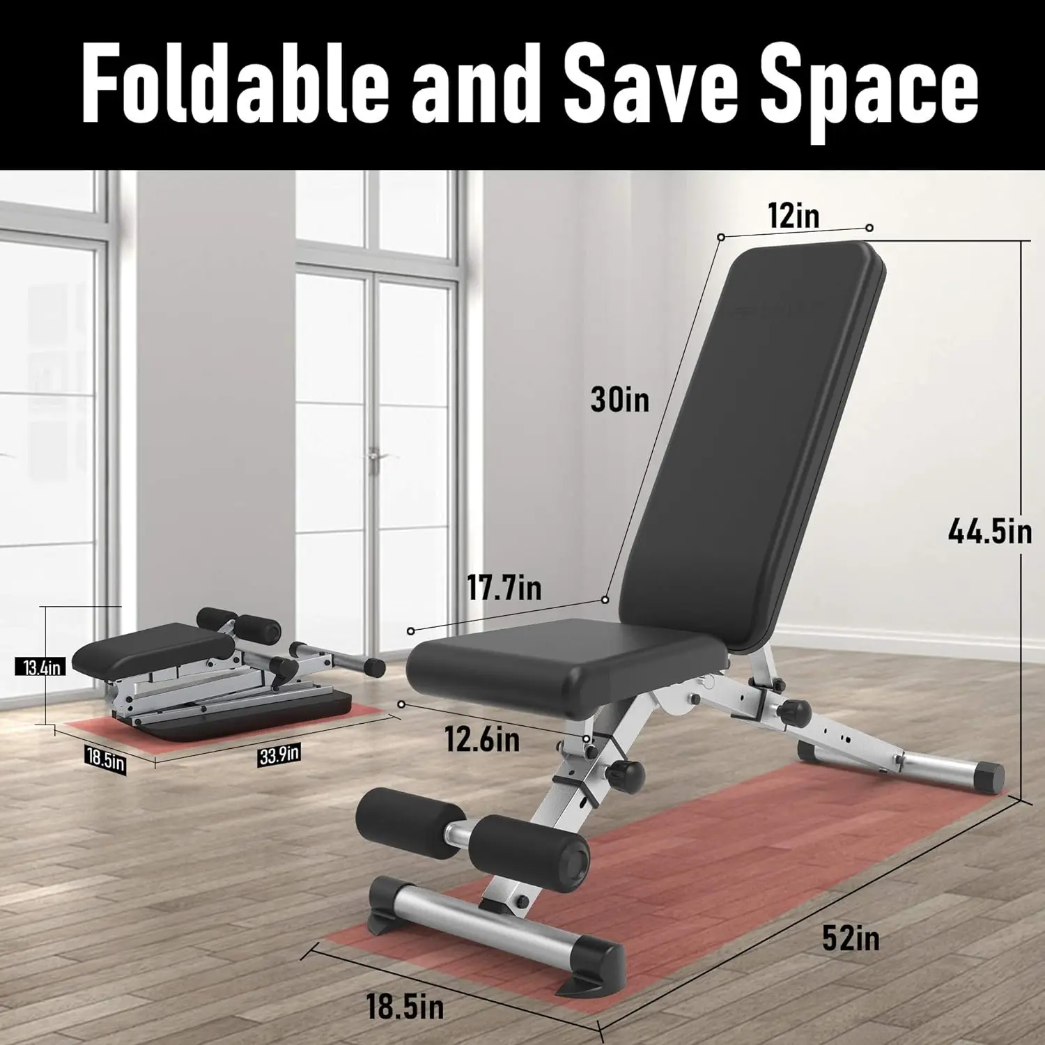 ZYFIT:Weight Bench with Leg Extension and Curl, Incline Decline Benches for Home Gym Exercise & Strength Training
