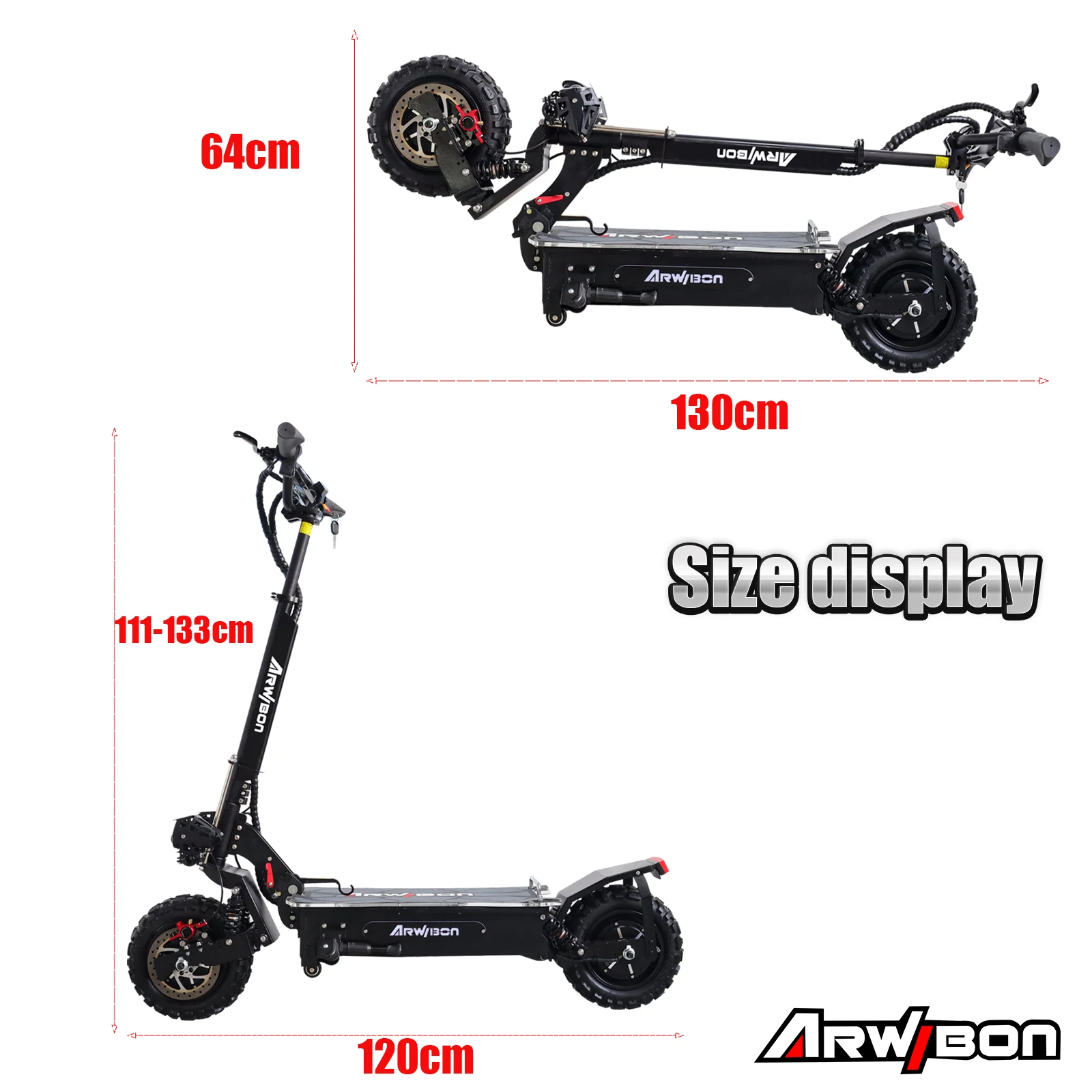 Arwibon USA/EU Warehouse Chinese Scooter Manufacturers 5600W 85KM Speed Folding Dual Motor Electric Scooter Adult