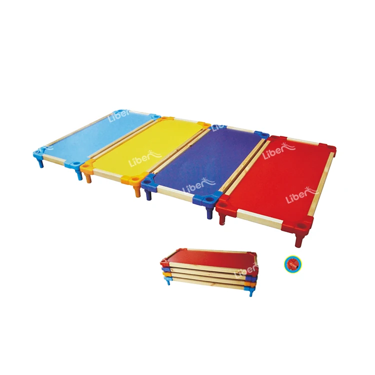 Preschool nursery cot stackable sleeping plastic Kids children bed