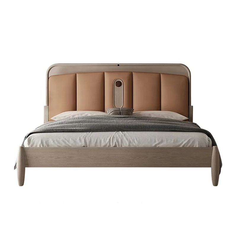 North American light luxury solid wood bedroom furniture double bed modern home luxury bedroom furniture set