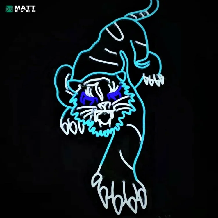 
Matt factory new design home&office decor wolf head led neon lights tiger neon led sign animal neon lights custom 